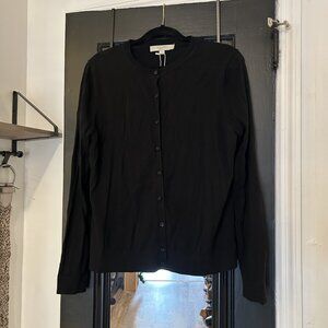 Loft Black Button Up Sweater